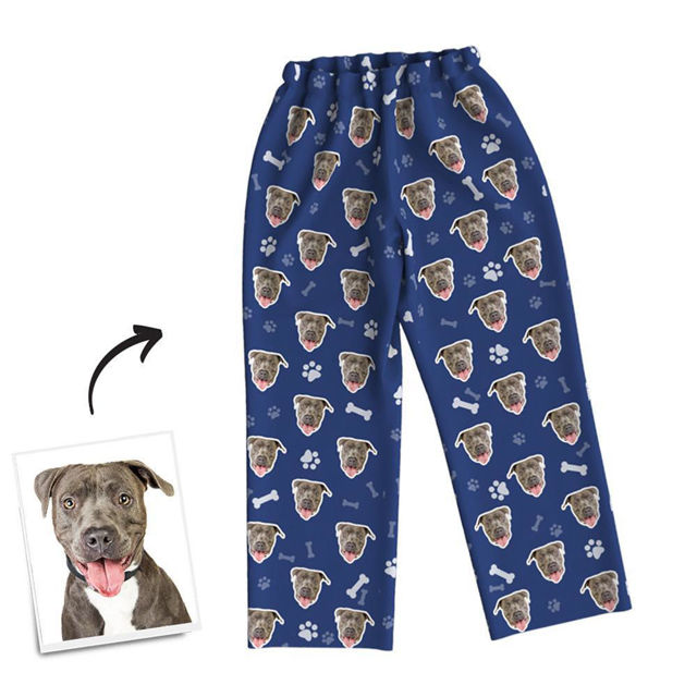 Picture of Custom Pet Multiple Avatar Pajama Pants - Personalized Photo Face copy Unisex Pajama Pants - Best Gift for Family and Friends