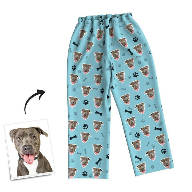 Picture of Custom Pet Multiple Avatar Pajama Pants - Personalized Photo Face copy Unisex Pajama Pants - Best Gift for Family and Friends