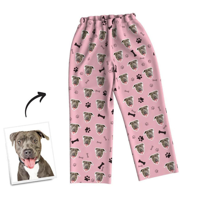 Picture of Custom Pet Multiple Avatar Pajama Pants - Personalized Photo Face copy Unisex Pajama Pants - Best Gift for Family and Friends