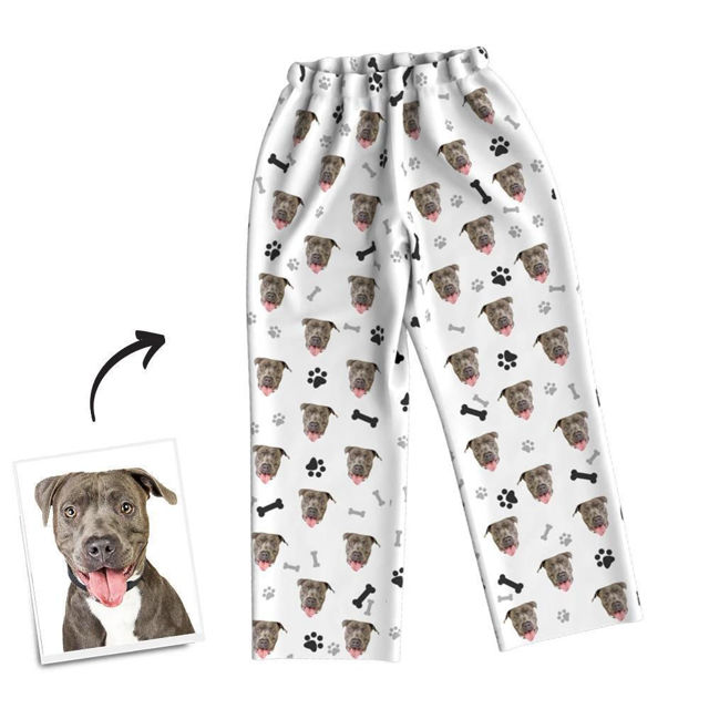 Picture of Custom Pet Multiple Avatar Pajama Pants - Personalized Photo Face copy Unisex Pajama Pants - Best Gift for Family and Friends