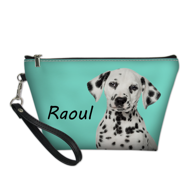 Picture of Custom Puppy Photo Portable Cosmetic Bag | Personalized Pet Photo Make Up Bag | Personalized Pet Photo And Name | Personalized Gifts For Pet Mommy | Best Gifts Idea for Birthday, Thanksgiving, Christmas etc.