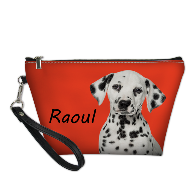 Picture of Custom Puppy Photo Portable Cosmetic Bag | Personalized Pet Photo Make Up Bag | Personalized Pet Photo And Name | Personalized Gifts For Pet Mommy | Best Gifts Idea for Birthday, Thanksgiving, Christmas etc.