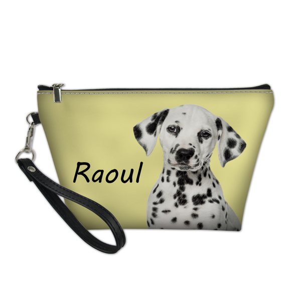 Picture of Custom Puppy Photo Portable Cosmetic Bag | Personalized Pet Photo Make Up Bag | Personalized Pet Photo And Name | Personalized Gifts For Pet Mommy | Best Gifts Idea for Birthday, Thanksgiving, Christmas etc.