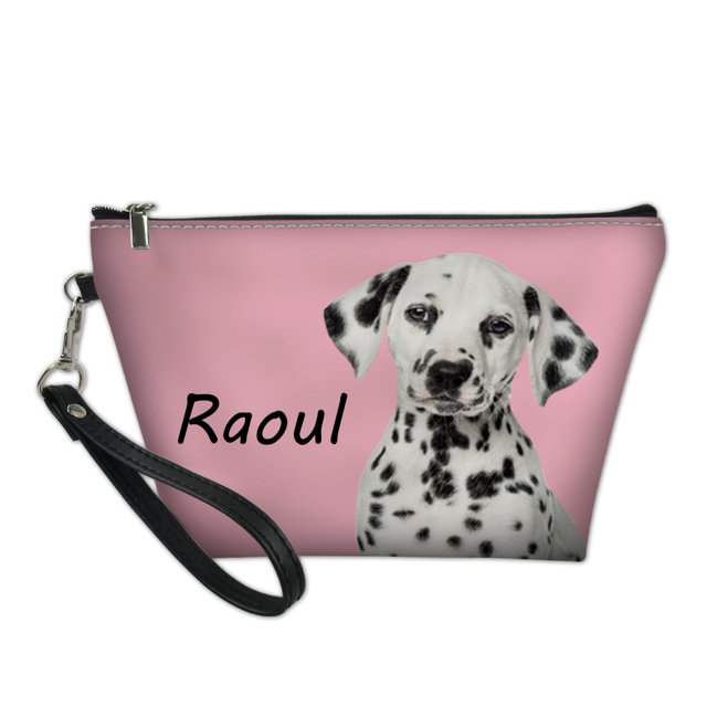 Picture of Custom Puppy Photo Portable Cosmetic Bag | Personalized Pet Photo Make Up Bag | Personalized Pet Photo And Name | Personalized Gifts For Pet Mommy | Best Gifts Idea for Birthday, Thanksgiving, Christmas etc.