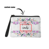 Picture of Custom Beautiful Flowers Portable Coin Purse | Personalized Name Coin Purse | Personaliezed Gifts | Best Gifts Idea for Birthday, Thanksgiving, Christmas etc.
