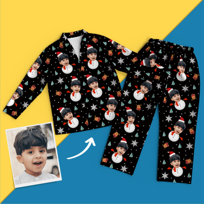 Picture of Custom christmas snowman pajamas Custom pajamas gifts for family - copy