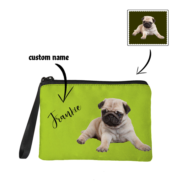 Picture of Custom Pet Photo Portable Coin Purse | Personalized Pet Photo Coin Purse | Personalized Pet Photo And Name | Personaliezed Gifts For Pet Lovers | Best Gifts Idea for Birthday, Thanksgiving, Christmas etc.