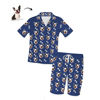 Picture of Custom Pet Feet Pajamas Short Sleeve Shorts - Personalized Face Copy Unisex Pajamas - Best Gift For Family, Friend