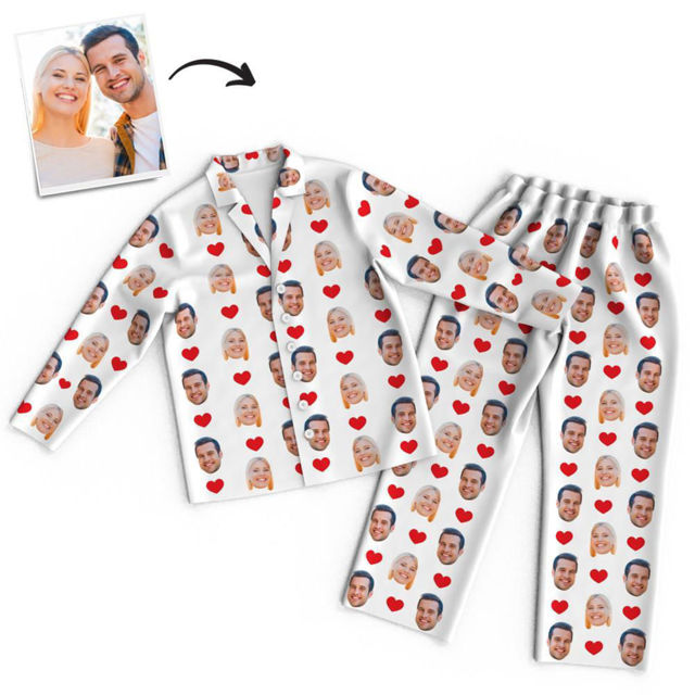 Picture of Custom Pet Love Full Pajamas - Personalized Face Copy Unisex Pajamas - Best Gift For Family, Friend