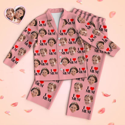 Picture of Custom Pajamas Custom Mother's Day Pajamas Custom Christmas Gifts for Mom - Personalized Face Copy Unisex Pajamas - Best Gift For Family, Friend