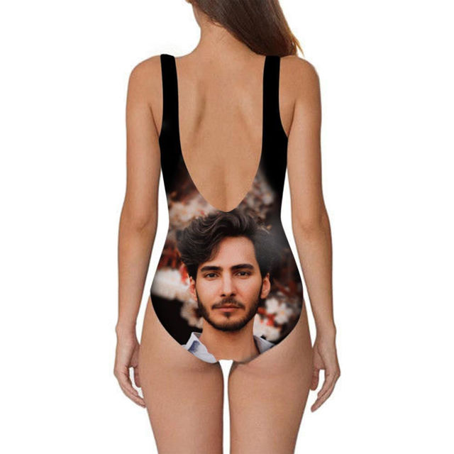 Picture of Custom Face Photo Women's Bikini One Piece Bathing Suit - Multi Face Swimwear for Bachelorette Party - Summer Best Gift