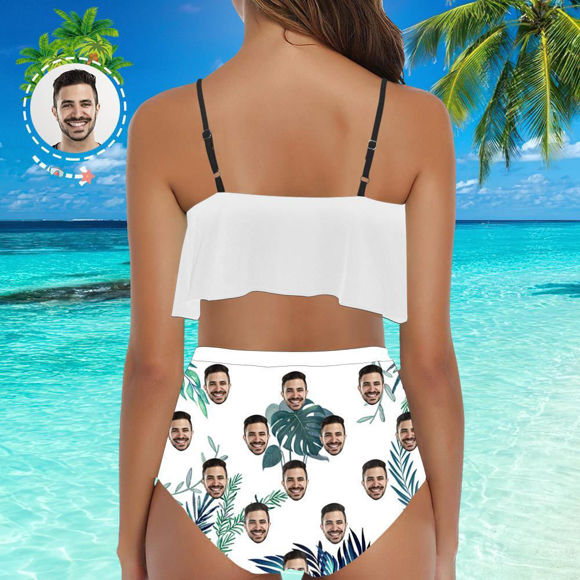 Picture of Personalize Photo Copy Face Women's Bikini Two Piece Suit - Multi Face Swimwear for Bachelorette Party - Summer Best Gift