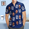 Picture of Custom Face Photo Hawaiian Shirt - Custom Men's Face Shirt All Over Print Hawaiian Shirt - Dad You Rock Blue - Best Father's Day Gifts for Beach Party