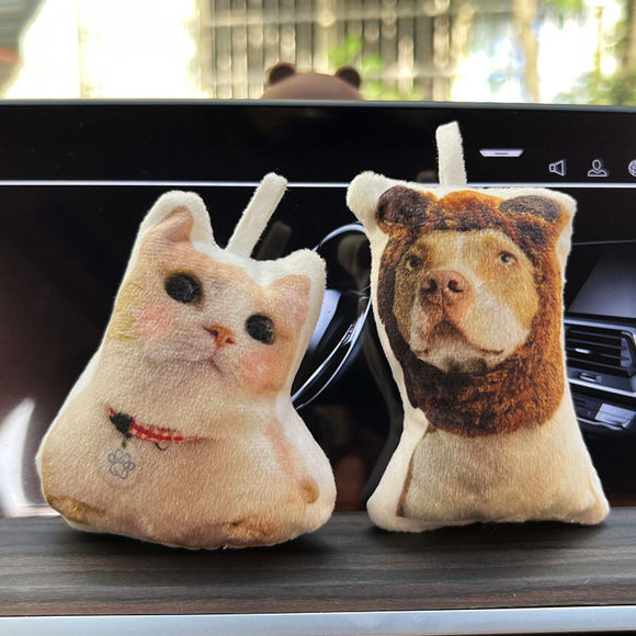 Picture of Custom 3D Photo Keychain - Personalized Photo Backpack Pendants - Personalized Dog Keychain - Cat Keychain Charm - Mini Pillow - Custom Gift
