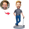 Picture of Custom Bobbleheads: Cool Golfer Man | Personalized Bobbleheads for the Special Someone as a Unique Gift Idea｜Best Gift Idea for Birthday, Thanksgiving, Christmas etc.