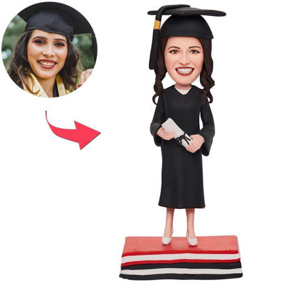 Picture of Custom Bobbleheads: Graduation Girl | Personalized Bobbleheads for the Special Someone as a Unique Gift Idea｜Best Gift Idea for Birthday, Thanksgiving, Christmas etc.