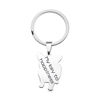 Picture of Engraved Sterling Silver Pet Photo Keychain - Custom Photo Keychain - Engraved Key Chain - Pet Lover Gift Father's Day