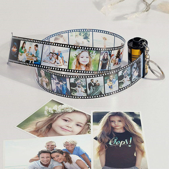 Picture of Multiple Optional Header Family Photos Memorial Album Personalized 5-20 Famliy Photos Keychain Film Camera Roll Custom Gifts Birthday Gift