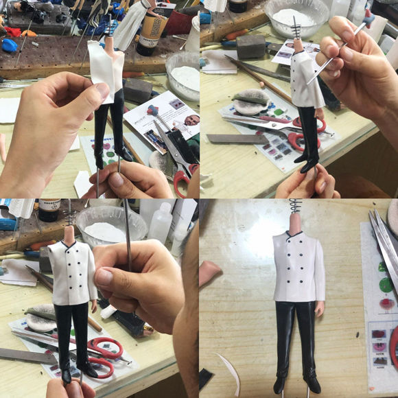 Picture of Custom Bobbleheads: Male Chef | Personalized Bobbleheads for the Special Someone as a Unique Gift Idea｜Best Gift Idea for Birthday, Thanksgiving, Christmas etc.
