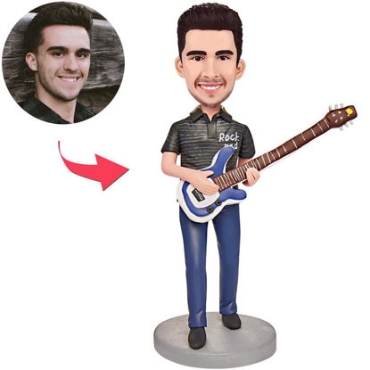 Picture of Custom Bobbleheads: Rock Dad | Personalized Bobbleheads for the Special Someone as a Unique Gift Idea｜Best Gift Idea for Birthday, Thanksgiving, Christmas etc.