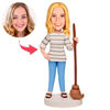 Picture of Custom Bobbleheads: A Housewife | Personalized Bobbleheads for the Special Someone as a Unique Gift Idea｜Best Gift Idea for Birthday, Thanksgiving, Christmas etc.