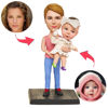 Picture of Custom Bobbleheads: Holding Doll Bottle Bobbleheads | Personalized Bobbleheads for the Special Someone as a Unique Gift Idea｜Best Gift Idea for Birthday, Thanksgiving, Christmas etc.