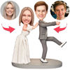 Picture of Custom Bobbleheads: Wedding Gift Bridegroom Don't Run Bobbleheads | Personalized Bobbleheads for the Special Someone as a Unique Gift Idea｜Best Gift Idea for Birthday, Thanksgiving, Christmas etc.