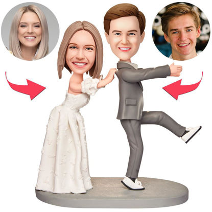 Picture of Custom Bobbleheads: Wedding Gift Bridegroom Don't Run Bobbleheads | Personalized Bobbleheads for the Special Someone as a Unique Gift Idea｜Best Gift Idea for Birthday, Thanksgiving, Christmas etc.