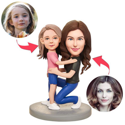 Picture of Custom Bobbleheads: Holding A Child Bobbleheads | Personalized Bobbleheads for the Special Someone as a Unique Gift Idea｜Best Gift Idea for Birthday, Thanksgiving, Christmas etc.