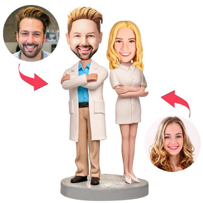 Picture of Custom Bobbleheads: Male Doctors and Female Nurses Bobbleheads | Personalized Bobbleheads for the Special Someone as a Unique Gift Idea｜Best Gift Idea for Birthday, Thanksgiving, Christmas etc.
