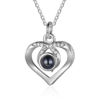 Picture of Projection Engraved  Love Heart Necklace Perfect Gift One Hundred Languages Jewelry - Customize With Any Photo