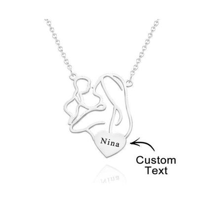 Picture of Personalized Name Necklace in 925 Sterling Silver - Custom Name Necklace | Customized Name Necklace With Mom