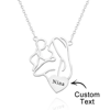 Picture of Personalized Name Necklace in 925 Sterling Silver - Custom Name Necklace | Customized Name Necklace With Mom