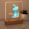 Picture of Blue Dinosaur Night Light | Personalized It With Your Kid's Name | Best Gifts Idea for Birthday, Thanksgiving, Christmas etc.