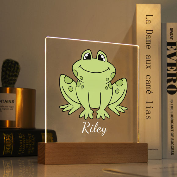 Picture of Frog Night Light｜Personalized It With Your Kid's Name｜Best Gift Idea for Birthday, Thanksgiving, Christmas etc.