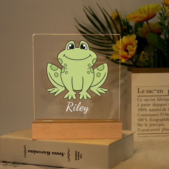 Picture of Frog Night Light｜Personalized It With Your Kid's Name｜Best Gift Idea for Birthday, Thanksgiving, Christmas etc.