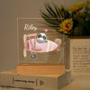 Picture of Panda Plane Night Light｜Personalized It With Your Kid's Name｜Best Gift Idea for Birthday, Thanksgiving, Christmas etc.