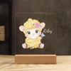 Picture of Yellow Sheep Night Light｜Personalized It With Your Kid's Name｜Best Gift Idea for Birthday, Thanksgiving, Christmas etc.