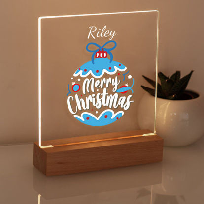 Picture of Christmas Ball Night Light｜Personalized It With Your Kid's Name｜Best Gift Idea for Birthday, Thanksgiving, Christmas etc.