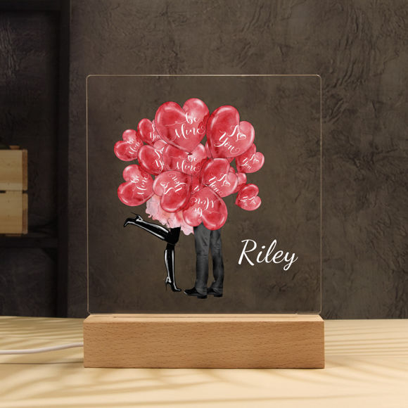 Picture of Heart Balloon Night Light｜Personalized It With Your Kid's Name｜Best Gift Idea for Birthday, Thanksgiving, Christmas etc.