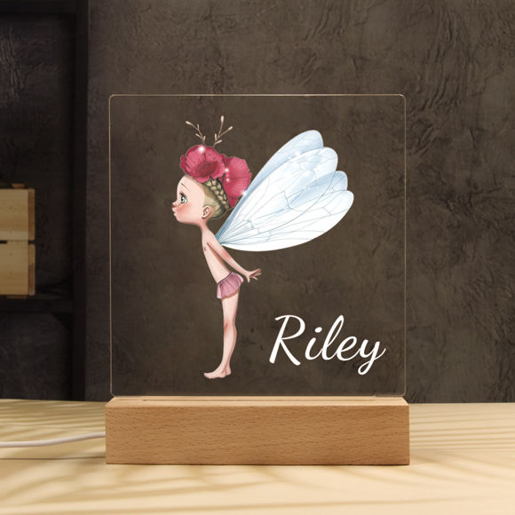 Picture of Flower Fairy Night Light｜Personalized It With Your Kid's Name｜Best Gift Idea for Birthday, Thanksgiving, Christmas etc.