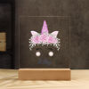 Picture of Flowers Unicorn Night Light｜Personalized It With Your Kid's Name｜Best Gift Idea for Birthday, Thanksgiving, Christmas etc.