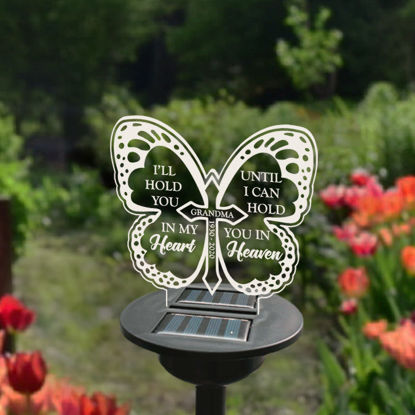Picture of Personalized Solar Night Light ｜ Butterfly Type C ｜Customized  Garden Solar Light for Memorial