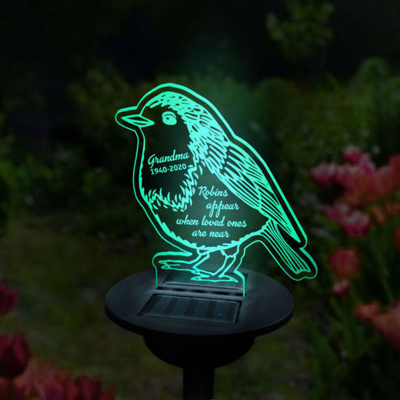 Picture of Personalized Solar Night Light ｜ Bird ｜Customized Garden Solar Light for Memorial