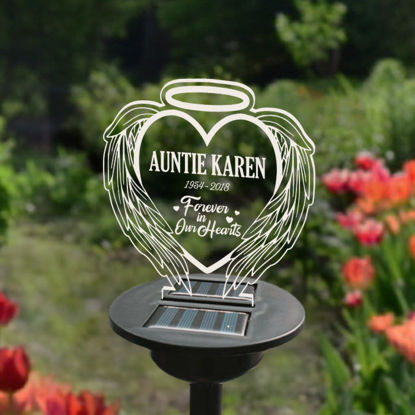 Picture of Personalized Solar Night Light ｜ Wings ｜Customizad Garden Solar Light for Memorial