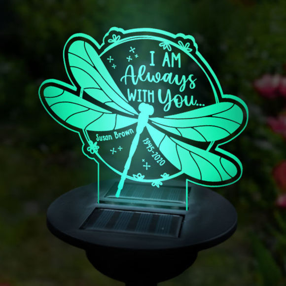 Picture of Personalized Solar Night Light ｜ Dragonfly ｜Customized Garden Solar Light for Memorial
