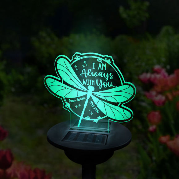 Picture of Personalized Solar Night Light ｜ Dragonfly ｜Customized Garden Solar Light for Memorial