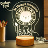 Picture of Lion Night Light with Irregular Shape with Round Base ｜ Personalized It With Your Kid's Name｜Best Gift Idea for Birthday, Thanksgiving, Christmas etc.