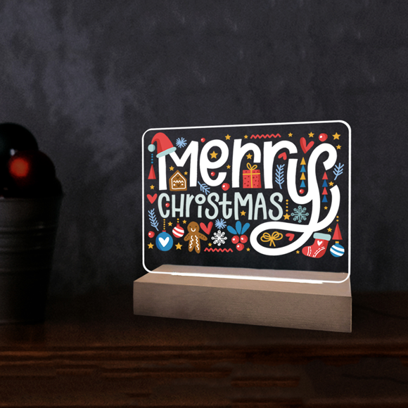 Picture of Merry Chirstmas Night Light Gift for Christmas｜Best Gift Idea for Birthday, Thanksgiving, Christmas etc.