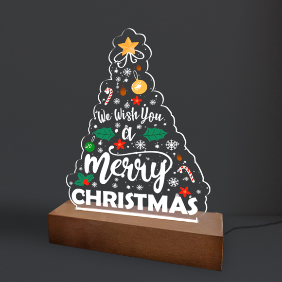 Picture of Merry Chirstmas Tree Night Light Gift for Christmas｜Best Gift Idea for Birthday, Thanksgiving, Christmas etc.
